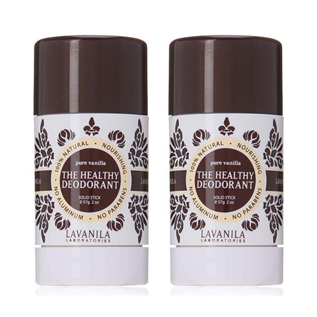 Lavanila Natural Aluminum-Free Deodorant. The Healthy Deodorant Pure Vanilla Set (Pack of 2)