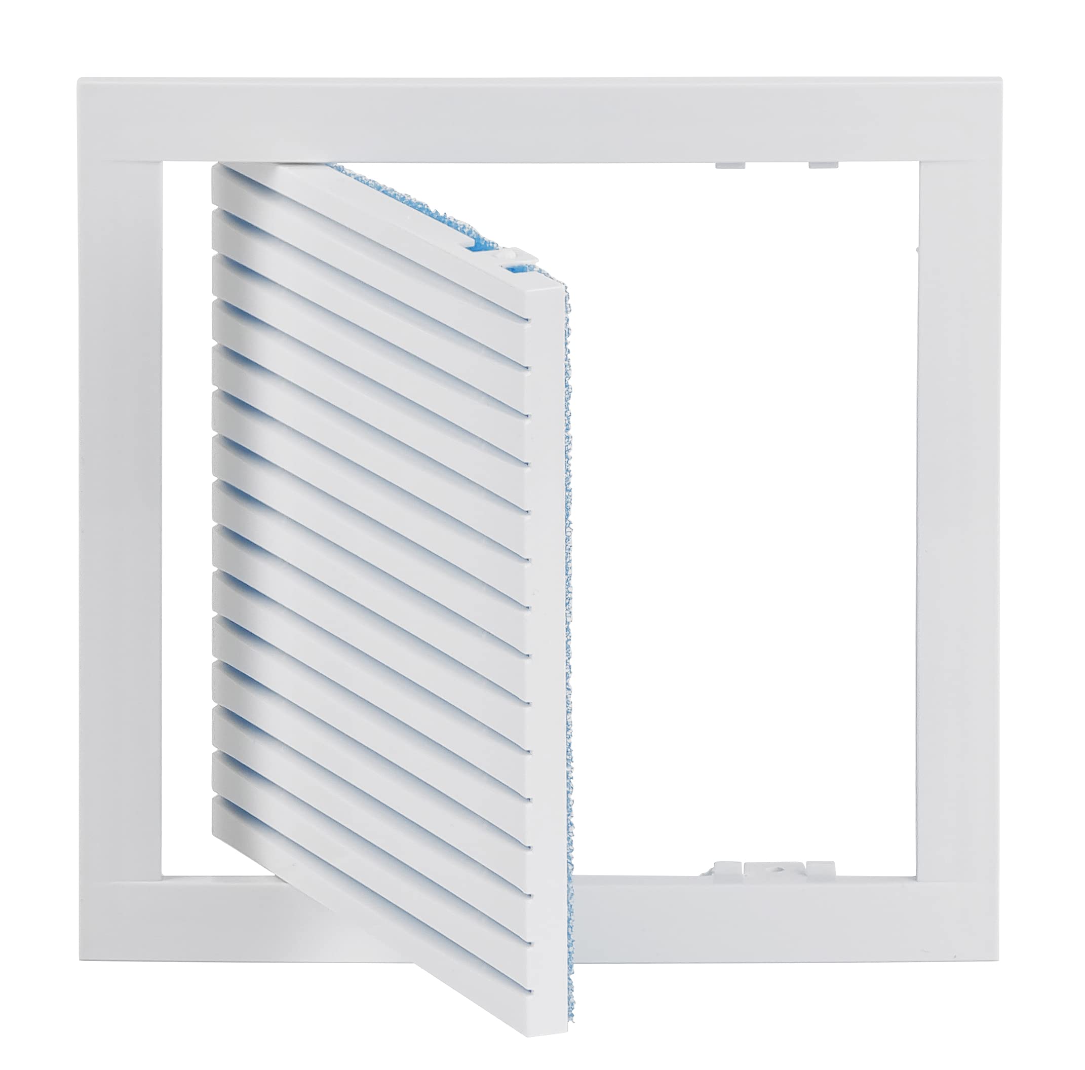 Steinberg14 White ABS Plastic Return Air Grille with Filter - 20x20cm / 8x8'' Ventilation Cover