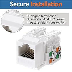 Hoteam Cat6 Cable RJ45 Keystone Jack UTP Modular