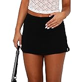 Womens Mini Skorts Sexy Mid-Waisted Pencil Bodycon Short Skirts with Side Split 2026