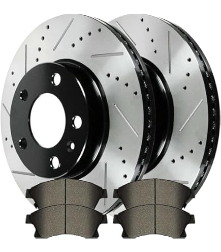 R1 Concepts Front Rear Brakes And Rotors Kit |Front Rear Brake Pads| Brake Rotors And Pads| Ceramic Brake Pads And Rotors |Hardware Kit WDWH2-72004 - View #5