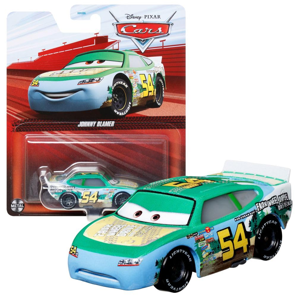 Mattel Vehicles, Racing Style Disney Cars, Die-Cast 1:55 Car, Type: Johnny Blamer — image 1