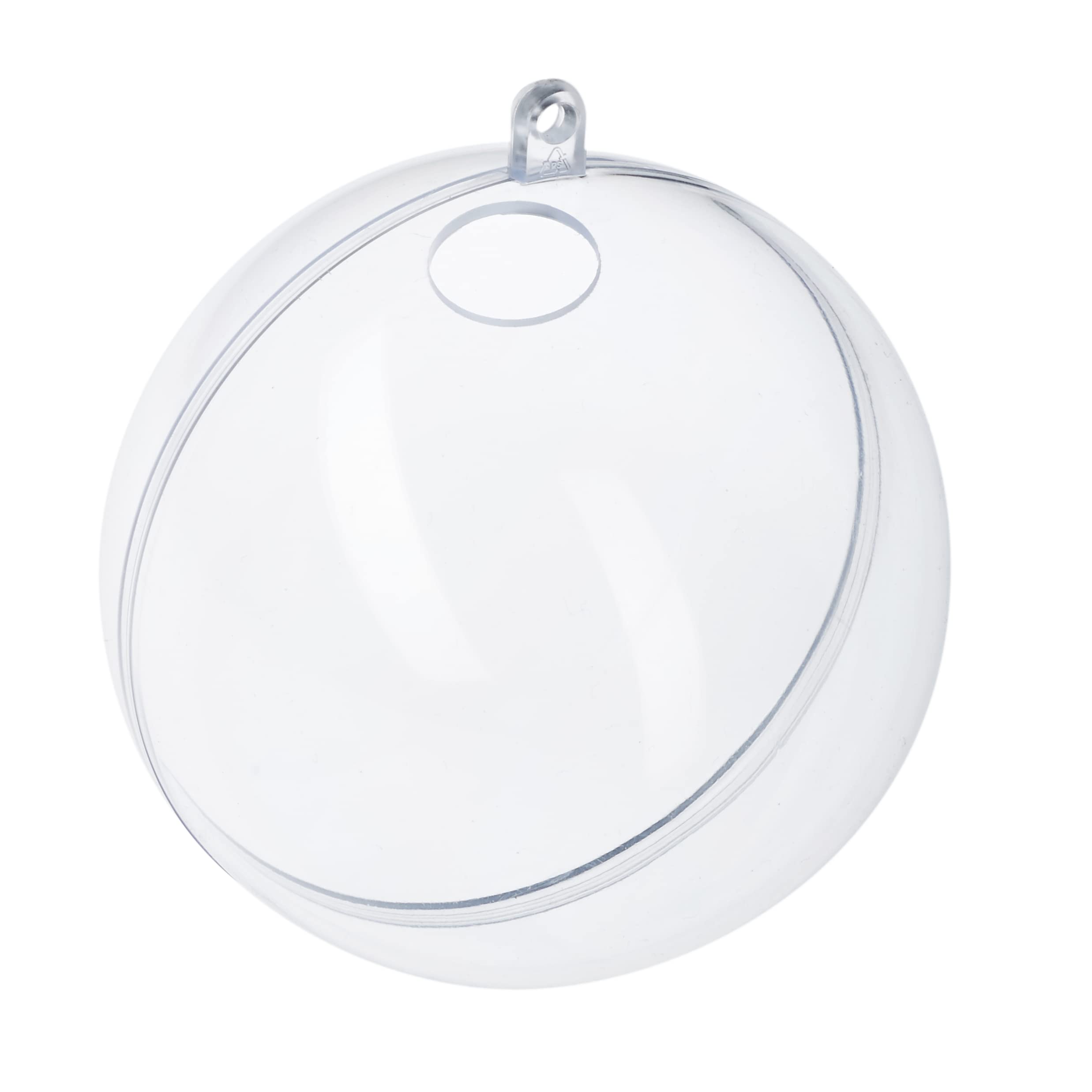 Acrylic ball with hole, approx. diameter 16 cm.