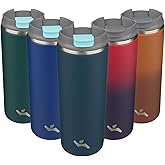 Konokyo Tumbler with Lid, 16 oz Travel Coffee Mug Double Wall Vacuum Stainless Steel Thermal Metal Cup Insulated Water Bottle,Navy Blue