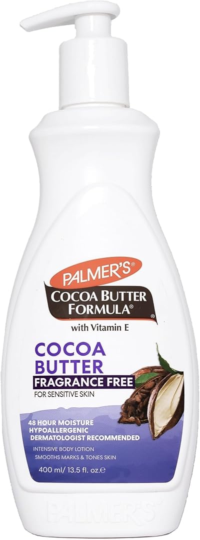Palmers Cocoa Butter Fragrance Free Moisturising Lotion Pump Bottle 400ml