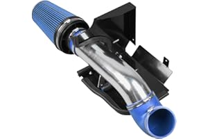 MILLION PARTS 4" Cold Air Tube with Heat Shield Filters Compatible with 1999-2006 Silverado Yukon Sierra 1500/2500 V8 4.8L-6.0L, Blue