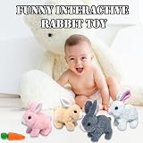 LYINUR Interactive Rabbit Toy - Walking, Talking, Jumping Plush Easter Bunny Pal view 5