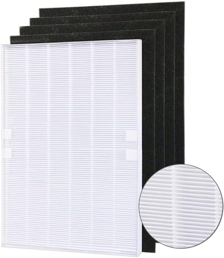 WuYan 4pcs Air Purifier Parts Carbon pre-filters and 1pcs Main HEPA filter for Winix 115115 5300 5500 6300 - Image 3
