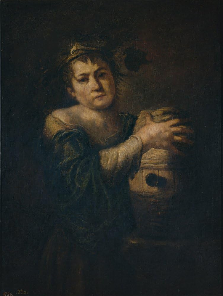 Oil Painting 'Anonymous La Moza Del Barril 17 Century ' Printing On Polyster Canvas , 18 X 24 Inch / 46 X 61 Cm ,the Best Kitchen Decoration And Home Decor And Gifts Is This Cheap But Art Decorative Art Decorative Canvas Prints