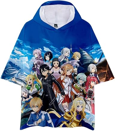 short sleeve hoodie anime
