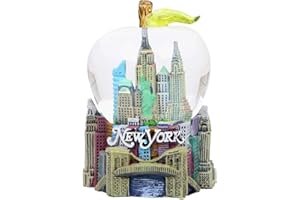 CITY-SOUVENIRS Mini New York City Snow Globe Apple Leaf 2.5 Inch NYC Snow Globe
