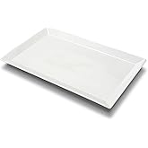 MIECOO Large Serving Platter, 18.5" x 11.5" White Serving Tray, Rectangular Porcelain Plate for Party, Wedding, Birthday, Entertaining, Food, Appetizer, Fruit, Sushi, Dessert