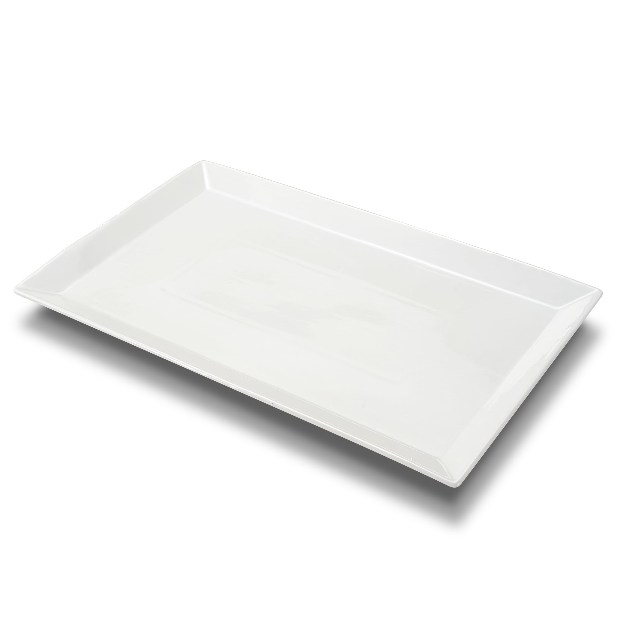 Photo 1 of MIECOO Large Serving Platter, 18.5" x 11.5" White Serving Tray, Rectangular Porcelain Plate for Party, Wedding, Birthday, Entertaining, Food, Appetizer, Fruit, Sushi, Dessert