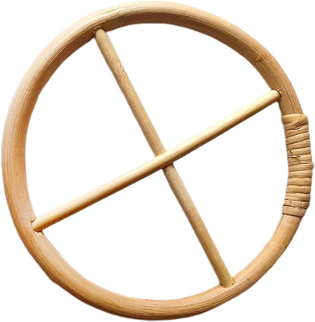 Brown Wind Chime Circles,DIY Wind Chimes, Long Lasting House Garden Wind Wind Chime Parts Transparent Top ，Circles of or Frames， Round Patio, Lawn and Garden Outdoor Décor