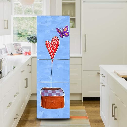 LMYWSX Pegatina Nevera Vinilo Impermeable Mariposa Creativa Arte ...