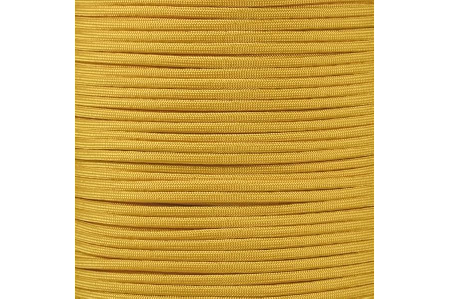 Paracord Planet 50 Foot Hanks of 550 Type III 7 Strand Paracord (Mustard Yellow 50 Feet)
