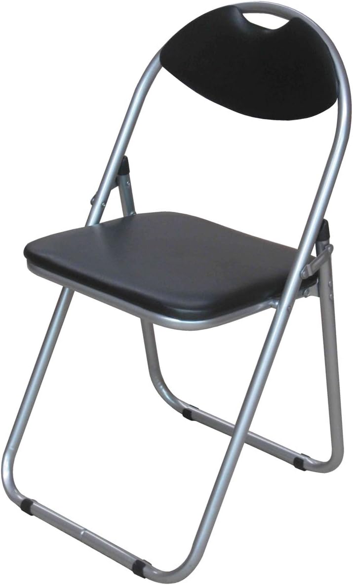 Folding Chair Black Colour PVC Silver Powder Coat Frame New Attractive Design