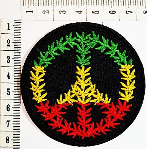 Peace sign hippie boho retro flower power summer of love hippy iron on patch / Sew On Patch Clothes Bag T-Shirt Jeans Biker Badge Applique