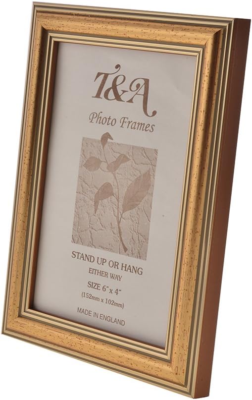 Thin Gold Picture Frame 008B (6"x4") Amazon.co.uk Kitchen & Home
