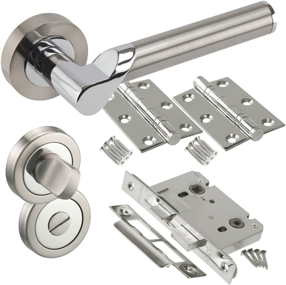 Titan Door Handle Set Bathroom Door Pack Amazon.co.uk DIY & Tools