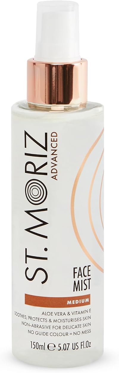 St Moriz Advanced Instant Tanning Face Mist Medium 150ml Aloe Vera Vitamin E