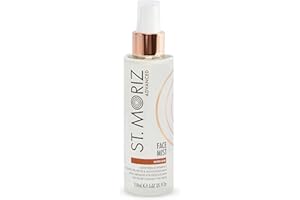 St. Moriz Advanced Self Tanner Face Mist, Sunless Tanning Spray (Medium, 5.07 Fl Oz) - Quick Tan Clear Bronzing Spray with Aloe Vera & Vitamin E – Gradual Self Tan for Face - Fake Tan Spray