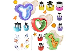 Vegetable Fruit Cutters Shapes Set 12pcs, Mini Cookie Cutters, Fruit Shape Cutters for Kids and Bento Box Lunch