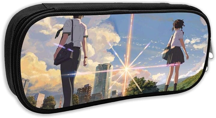 Amazon ペンケース ペンポーチ 君の名は 筆箱 多機能 シンプル 文房具 がま口 がまぐち ボート 学生用 社会人用 おしゃれ 軽量 シンプル ペン入れ 文具収納 シューズ バッグ