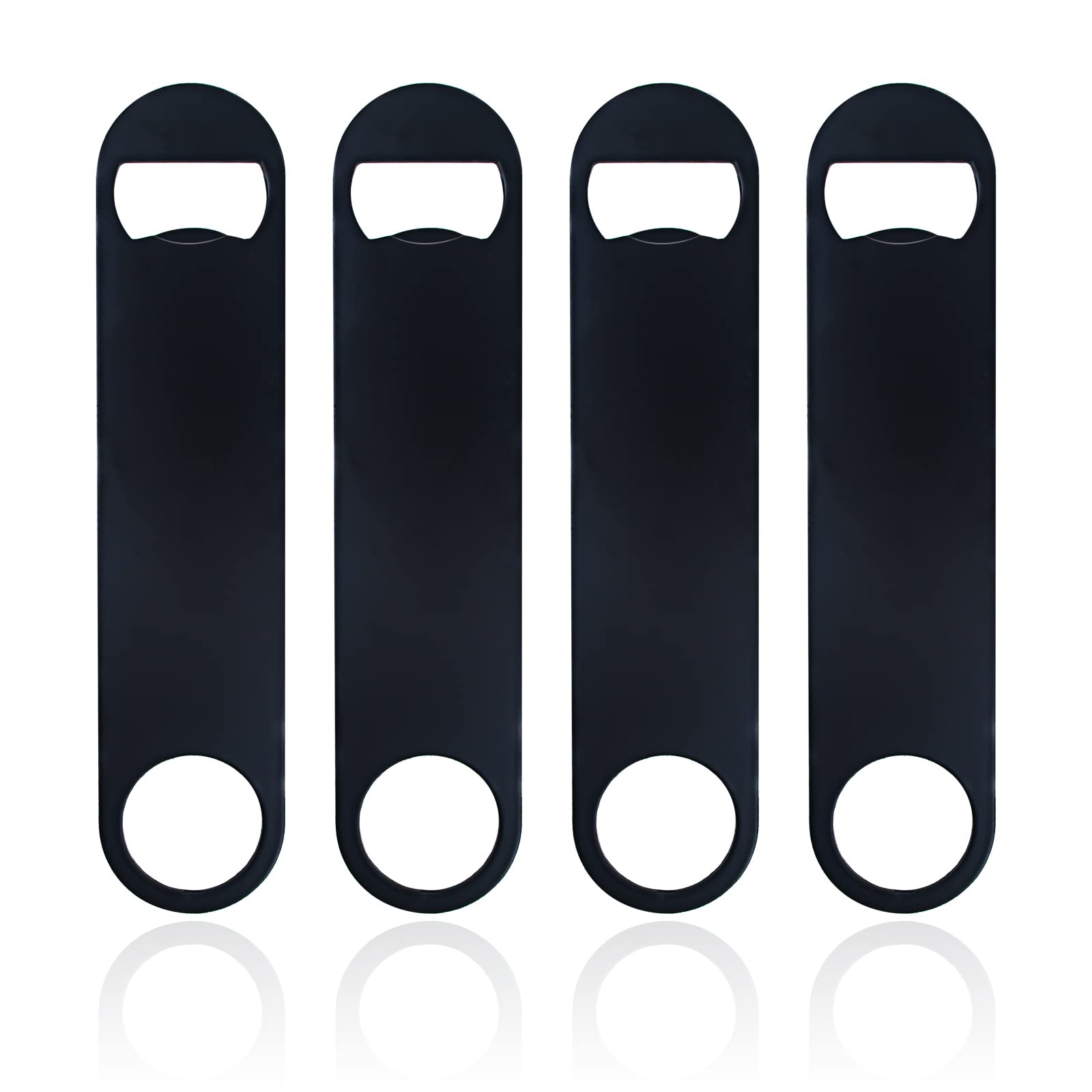 KTOJOY 4 PACK Stainless Steel Flat Bottle Opener, Beer 7INCH