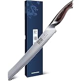HOSHANHO Bread Knife 10 inch, Ultra Sharp Japanese Serrated Bread Knife | Professional Japanese High Carbon Stainless Steel Bread Cutting Knife for Homemade Bread