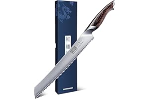 HOSHANHO Bread Knife 10 inch, Japanese High Carbon Stainless Steel Serrated Bread Knife, Professional Bread Cutting Knife for