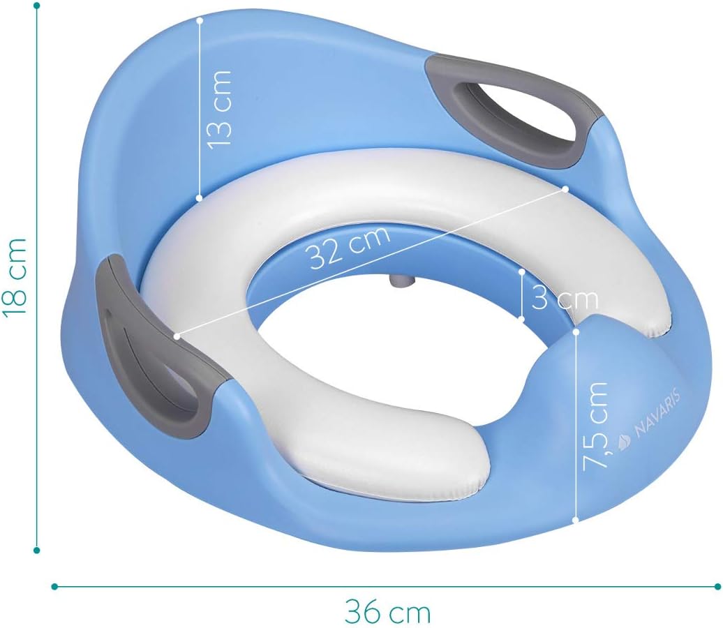 Adaptador Infantil De Entrenamiento Portatil Asiento Reductor Para Tapa Del Inodoro Para Bebe Navaris Adaptador Wc Para Ninos Azul Claro Asientos Bebe Magic Car Garage Ch