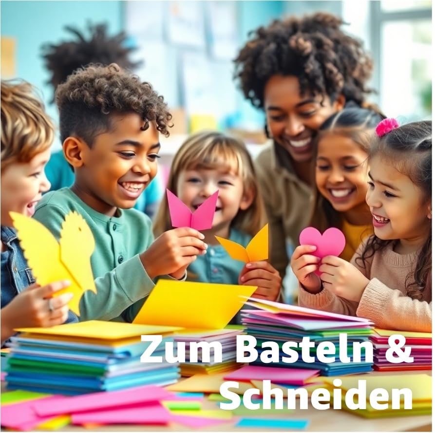 100x Buntes Papier A4 120 g/m² - Bastelpapier bunt - Buntpapier - Druckerpapier zum Basteln & Gestalten - Tonpapier & Tonkarton thumbnail 2
