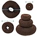GOZE 13 Piece Ring Hair Donut Bun Maker Set - For Chignon Hair Styles - 3 Buns, 2 Bands, 8 Bobby Pins (Brown)