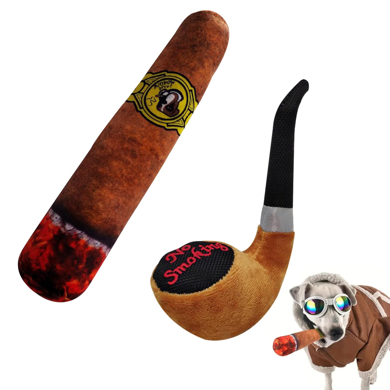 BSITSSS 2 Pieces Funny Dog Toys, Soft Plush Squeaky Toy for Teeth Cleaning & Boredom, Pet Toys for Small, Medium and Large Dogs