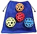 Waboba MOON Extreme Bounce Bundle of 4 Balls _ in 4 Neon Colors _ BONUS Soft Nylon Net Drawstring 9 x 12” Royal Blue Carry Bag