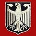 VEGASBEE Germany Eagle German Coat of ARMS Silver Metallic Black Patch BUNDESADLER Deutschland