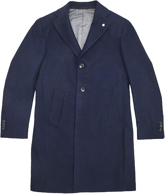 Amazon ルイジビアンキ Luigi Bianchi Mantov チェスターコート メンズ ステンカラーコート ネイビー 正規取扱店 46サイズ S相当 コート ジャケット 通販