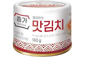 JONGGA Original Can Kimchi (Pack of 1), Shelf Stable Canned Kimchi, Spicy Korean Authentic Fermented Pickled Cabbage, Perfect with Ramen, Noodles and Rice