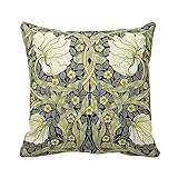 William Morris Vintage Flowers Square Throw Pillow Case Cotton Polyester Soft Comfortable 18x18 Inches Pillowcase One' Side