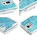 Samsung Galaxy S5 Case-Yerwal Transparent Plastic 3D Glitter Quicksand Stars Liquid Case for Samsung Galaxy S5(Blue)