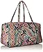 Vera Bradley Women's Cotton Large Travel Duffel Bag, Parisian Paisley, One Size