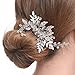 Faybox Silvery Wedding Hair Combs Accessory With Rhinestone Crystal Sprays Bridal Headpiece Or Prom