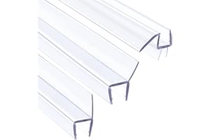 MCOCOD Shower Door Seal Set – Includes 1 PC 36" Bottom Seal and 2 PCs 80" Side Seals for 3/8" (10mm) Glass – Ultra Clear Polycarbonate Shower Door Sweep and Side Seal Kit