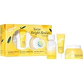 Saturday Skin 3-Piece Skin Care Set Yuzu Vitamin C Sleep Mask Yuzu Vitamin C Bright Toner and Eye Cream Overnight Facial Masks Korean Beauty Best Vitamin C Skincare Set
