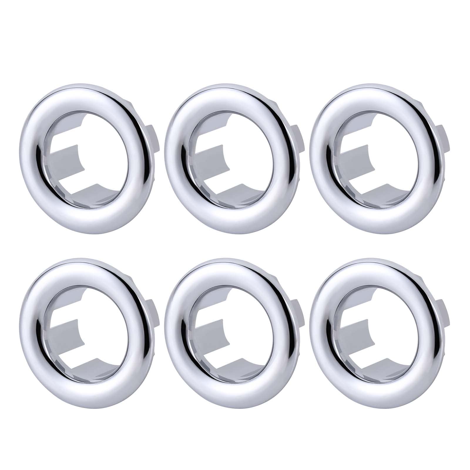 ARCORA Sink Overflow Ring, 6 Pieces Sink Overflow Cover Universal for Bathroom Sink — image 1