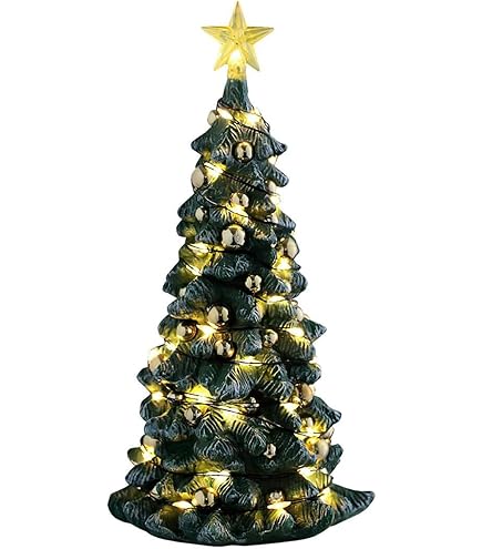 Amazon.com: Lemax Village Accessory: Jolly Christmas Tree, Resin