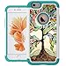 iPhone 6s Plus Case, iPhone 6 Plus Cases, UrSpeedtekLive [Shock Absorption] Dual Layer Heavy Duty Protective Silicone Plastic Cover Case for iPhone 6 Plus/ 6s Plus 5.5 inch- Love Tree