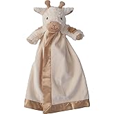 Bearington Lil' Lofty Giraffe Lovey Blanket - 18" Soft Plush Baby Security Blanket with Giraffe Head - Cuddly Stuffed Animal Lovie for Newborns, Infants, Toddlers, Boys, and Girls