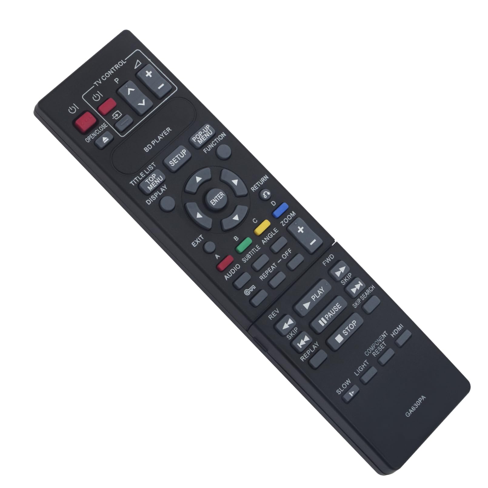 New GA630PA Remote Control Replacement - VINABTY RRMCGA630WJPA Replace Remote Control fit for SHARP TV AQUOS BD PLAYER GA630PA RRMCGA630WJPA GA631PA GA670PA BD-HP20 Remote Controller